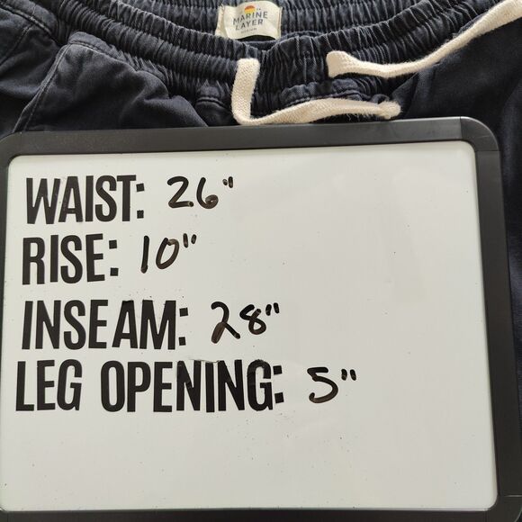 Marine Layer Jogger Pants Mens Medium Black Saturday Slim Fit Huckberry Casual - Picture 7 of 7